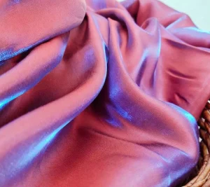 Soft Iridescent Two Tone Satin 100% Polyester Sheer Tulle Mesh Fabric for Bridal Gown Evening Dress Fashion Decoration