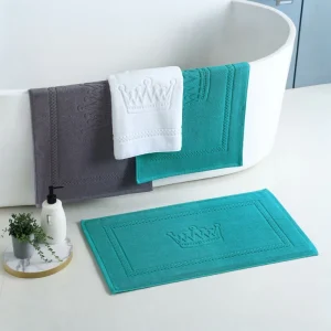 Soft Jacquard Cotton Bath Mat Floor Towel Absorbent Hotel Spa Shower Mats Towels Anti Slip for Bathroom