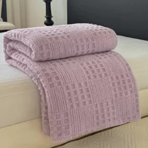 Soft Jacquard Velvet Flannel Fleece Office Nap Throw Blanket