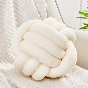 Soft Knot Ball Pillow Square Throw Pillow Cushion Solid Body Use Velvet Cover Eco friendly Decorative Pillow