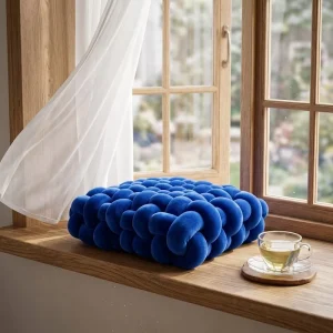 Soft Knot Braided Cushion Plush Square Cushion Bedroom Pillows Cushion Manufacturer Multiple Colors Home Decor Knot Pillow