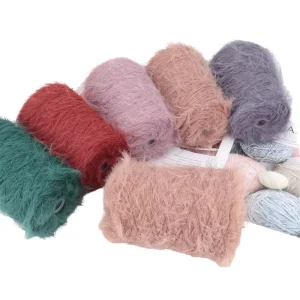 Soft Long-hair Faux Fur Fancy Yarn Eco-Friendly Anti-Pilling OE Technics Dyed 100% Nylon for Knitting Weaving