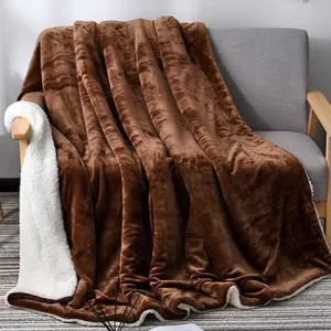 Soft Luxury Blankets Polyester Double Sided 5 kg Double Layer Brown Sherpa Throw Blanket 8 kg Korean Double Bed