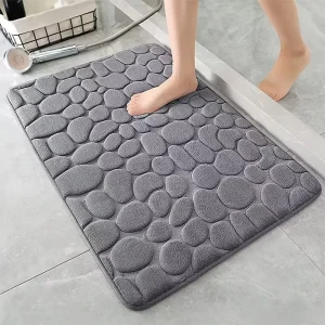 Soft Memory Foam Shower Bathroom Bath Floor Mat Rugs Quick Dry Super Water Absorbent Non Slip Stone Bath Mat