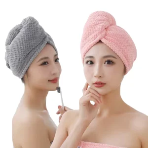 Soft Microfiber Girls Hair Towel Super Absorbent Quick Drying Eco-Friendly Hypoallergenic Child-Proof Antimicrobial
