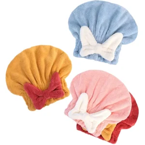 Soft Microfiber Hair Drying Caps Microfiber Turban Hat Quick Dry Bath Cap for Women’s Wet Hair Drying Shower Cap