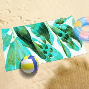 Soft Microfiber Sand Free Bulk Beach Towel Tropical Printed Quick Dry Beach Towels with Custom Packaging