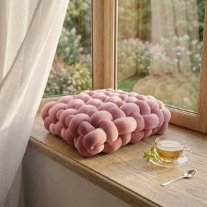 Soft Multiple Colors Home Decor Knot Pillow Handwoven Chair Lazy Knot Braided Cushion Plush PP Cotton Filling for Tatami Sofa