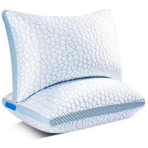 Soft Neck Support Bed Pillows with Adjustable Inner Cooling Certificated Luxury Zipper Shredded Foam Pillow