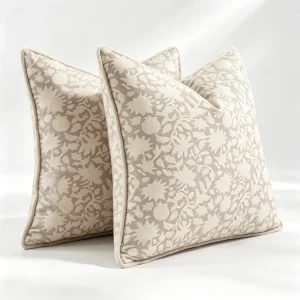 Soft Neutral Floral Print Throw Pillow Covers Vintage Farmhouse Accent Decorative Cushion Cases Boho Home Decor