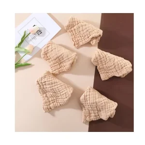 Soft New Arrival Baby Burp Cloth Handker Newborn Cartoon Muslin Baby Face Hand Wash Cloths Absorbent Gauze Square Towel
