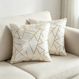 Soft Pleated Velvet Throw Pillow Cover 18×18 Square Luxury Decorative Plain Washable Cushion Case for Living Room