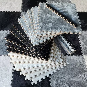Soft Plush Interlocking YogaMat High Density EVA Foam Puzzle Exercise Tiles Professional Non Slip Fitness Flooring Mat