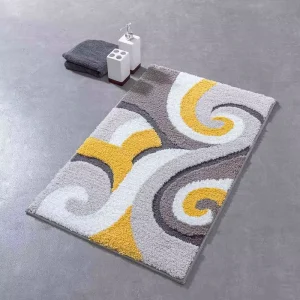 Soft Polyester Hand Tufted Absorbent Luxury Non slip Shower Bath Tub Rug Bathroom Floor Mat