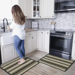 Soft Polypropylene Braided Woven Colourful Kitchen Rugs Home Kitchen Room Floor Mats Door Mats