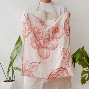 Soft Printed 100% Cotton Tea Towels Texture Absorbent Kitchen Bar Towel