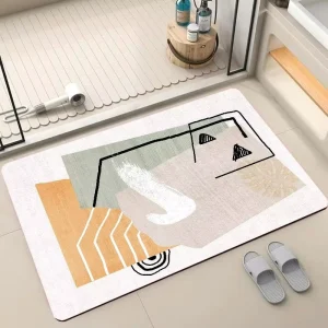 Soft Quick Dry Super Water Absorbent Non Slip Machine Made PET Friendly Polyester Home Area Bath Mat