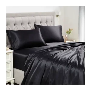 Soft Sateen Home Textile Bed Sheet Material Wide Width Silky Satin Polyester Bedding Fabric for Bed Sheet