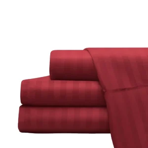 Soft Satin Weave Microfiber Bed Sheet Set Minimalist 4PCS Bedding Flat Sheet Fitted Sheet Pillowcases OEM