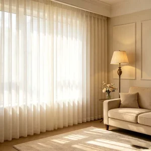 Soft Shower Curtains Noise Reducing Custom Motorized Smart Curtains Remote Control for Cafe Use Smooth Blackout Polyester Linen