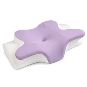 Soft Skin Friendly Ergonomic Neck Support Pillow Portable Sleeping Cushion for Outdoor Adventure