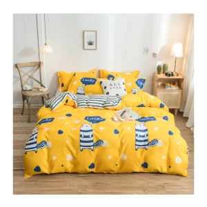 Soft Skin Friendly Fabric Bedding Printed Bed Sheet Customized Bedlinen Bedding Set Quilt Comforter Set