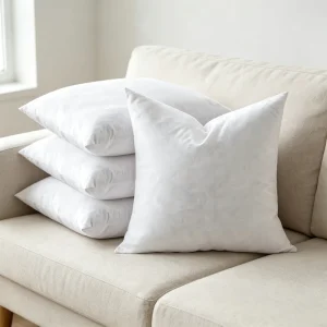 Soft Solid Square Memory Throw Pillow Insert SIPEIEN Polyester Removable Washable Feather Decorative Cushion Filler for Sofa Bed