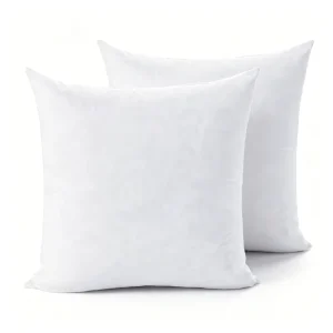 Soft Solid Square Throw Pillow Insert DOWNCOOL Polyester Removable Washable Decorative Cushion Filler for Sofa Bed