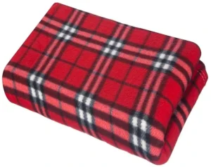 Soft Tartan Fleece Throw for Chairs Sofas Bedroom Camping Picnics Travel Home