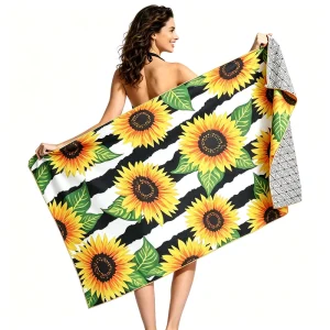 Soft Thick Microfiber Fabric Customized Designs Supported Beach Towel Hypoallergenic Beach Towel Office Towel