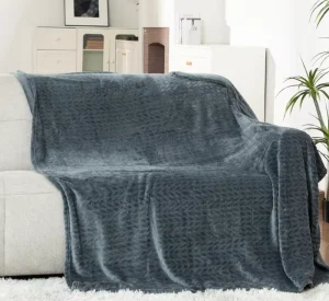 Soft Throw Blanket for Sofa Bed Warm Fleece Blankets for Adult Cozy for All Seasons