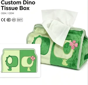 Soft Tissue Box Cover Plush Tissue Boxes Cover Soft Dragon Toy Doll Tissue Covers
