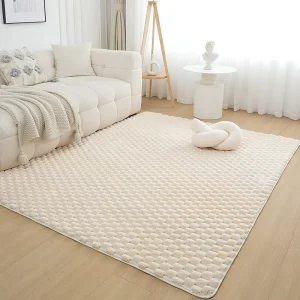 Soft Tortoiseshell Velvet Bedroom Rug With Thickened Sponge Filling for Cozy Home Floor Decoration and Non Slip Comfort Area Mat
