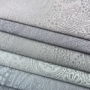Soft Touch Jacquard Window Treatment Fabric Elegant Drape Abrasion Resistant Premium Quality 410GSM for Home Decor