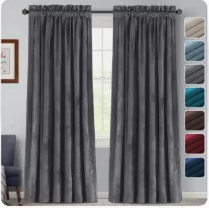 Soft Touch Velvet Fabric Heavy Duty Soundproof Blackout Curtains for Theater Stage and Home Cinema