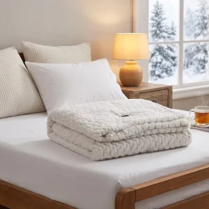 Soft Warm Knitted Wearable Multifunctional Heated Throw Heating Blanket Washable for Home Office Use Winter