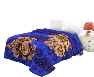 Soft Warm Raschel Double Layer Fluffy Faux Mink Fur Four Seasons 100% Polyester Nonwoven Customizable Korean Style Blankets