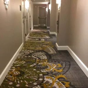 Soft Washable Polyester Nylon Hotel Carpet Jacquard Wall to Wall Tufted Roll Water Resistant for Hotel Room Lobby Corridor Use