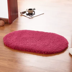 Soft Water Absorption Toilet Doorway Floor Rug Non Slip Thick Quickly Absorbent Polyester Bath Mat