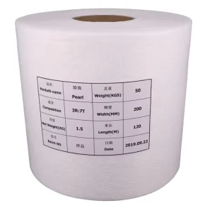 Soft White 90% Viscose 10% Polyester PET Spunlace Nonwoven Fabric Breathable Cross Plain