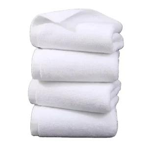 Soft White Cotton Hand Towels Highly Absorbent Quick Dry Reusable Eco Friendly Woven Custom Logo Design for Bathroom Hotels