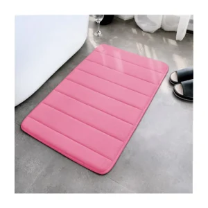 Soft and Comfortable Microfiber Bath Mat Tufted Plain Anti slip Bath Rugs Super Absorbent Medium Thickness Bath Carpet