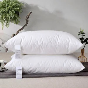 Soft and Fluffy Down Alternative Bed Pillows 100% Cotton Filled Back Side Sleeper Pillows for Neck Shoulder Support