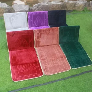 Soft and Non slip Foldable Muslim Prayer Mat With Backrest Arabian Worship Rug Muslim Prayer Rug Prayer Rugs
