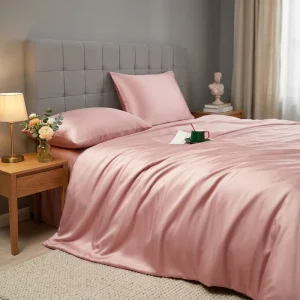 Soft and Silky 300TC 100% Bamboo Modern Woven Duvet Cover Set Queen Size Bedding
