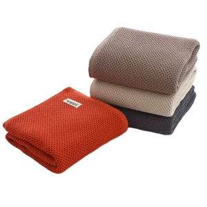 Soft and Strong Water Absorption Cotton Waffle Weave Bath Sheet Towels Custom Logo
