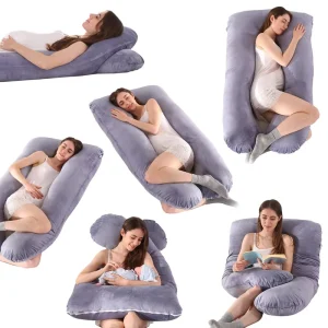 Softer Polyester Pregnancy Pillow Custom Logo Comfort U Shaped Giant Back Support Full Body Pregnancy Pillow