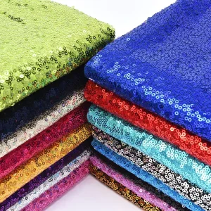 Sold by Meter 3MM Mini Micro Embroidered Sequin Fabrics on Polyester Mesh for Accessories
