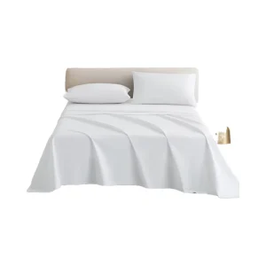 Solid 100% Polyester 200TC Woven Simple Single Queen King White Quilted Anti Dust Mite Hypoallergenic Pillowcases Set