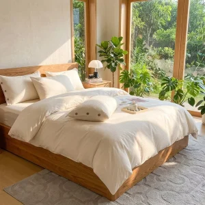 Solid Bedding Set 4pcs for Budget Hotel and Staff Dormitory Economic Soft Polyester Microfiber Bedroom Linens